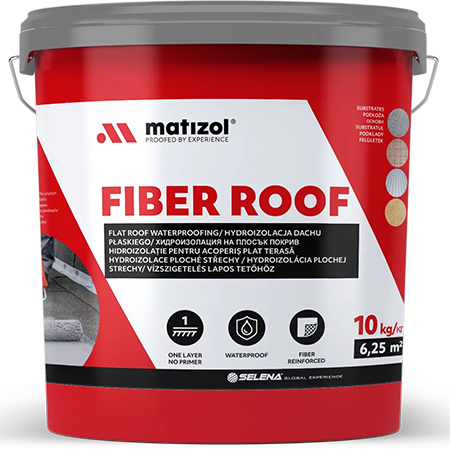MATIZOL FIBER ROOF — Посилене волокнами реноваційне покриття  для пошкоджених дахів